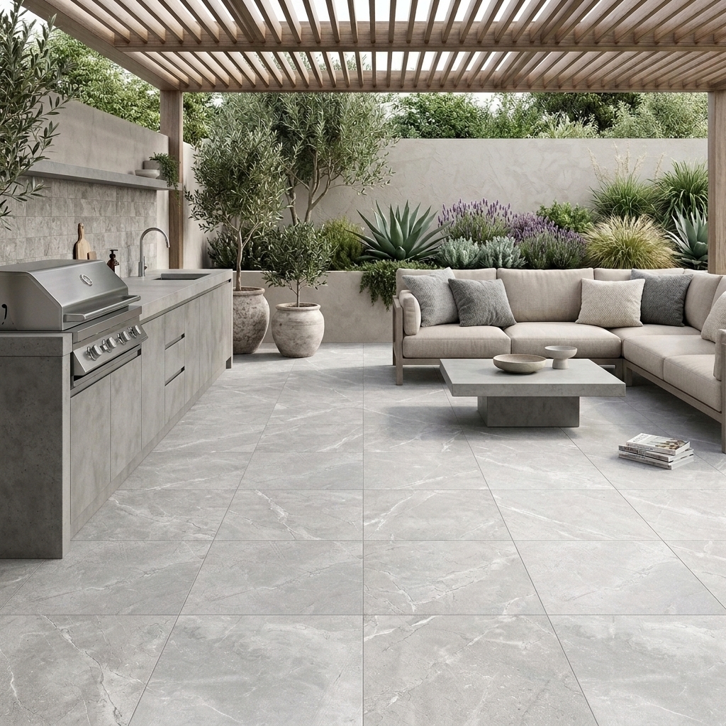 Cottesloe 45 Grip Sandstone grip ceramic tile, installed in a room