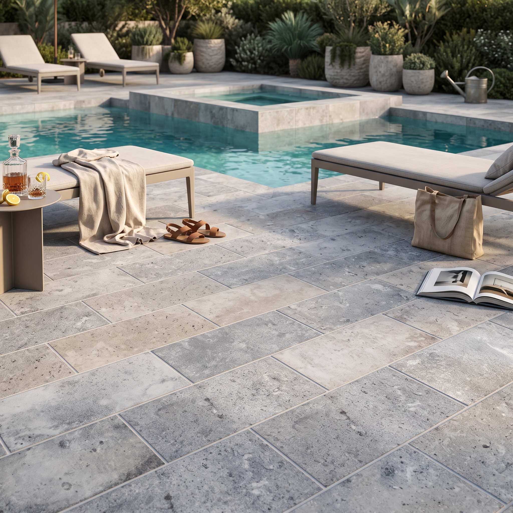 Sabaudia 125x250mm Matt Grigio Grey matt porcelain tile, installed in a room