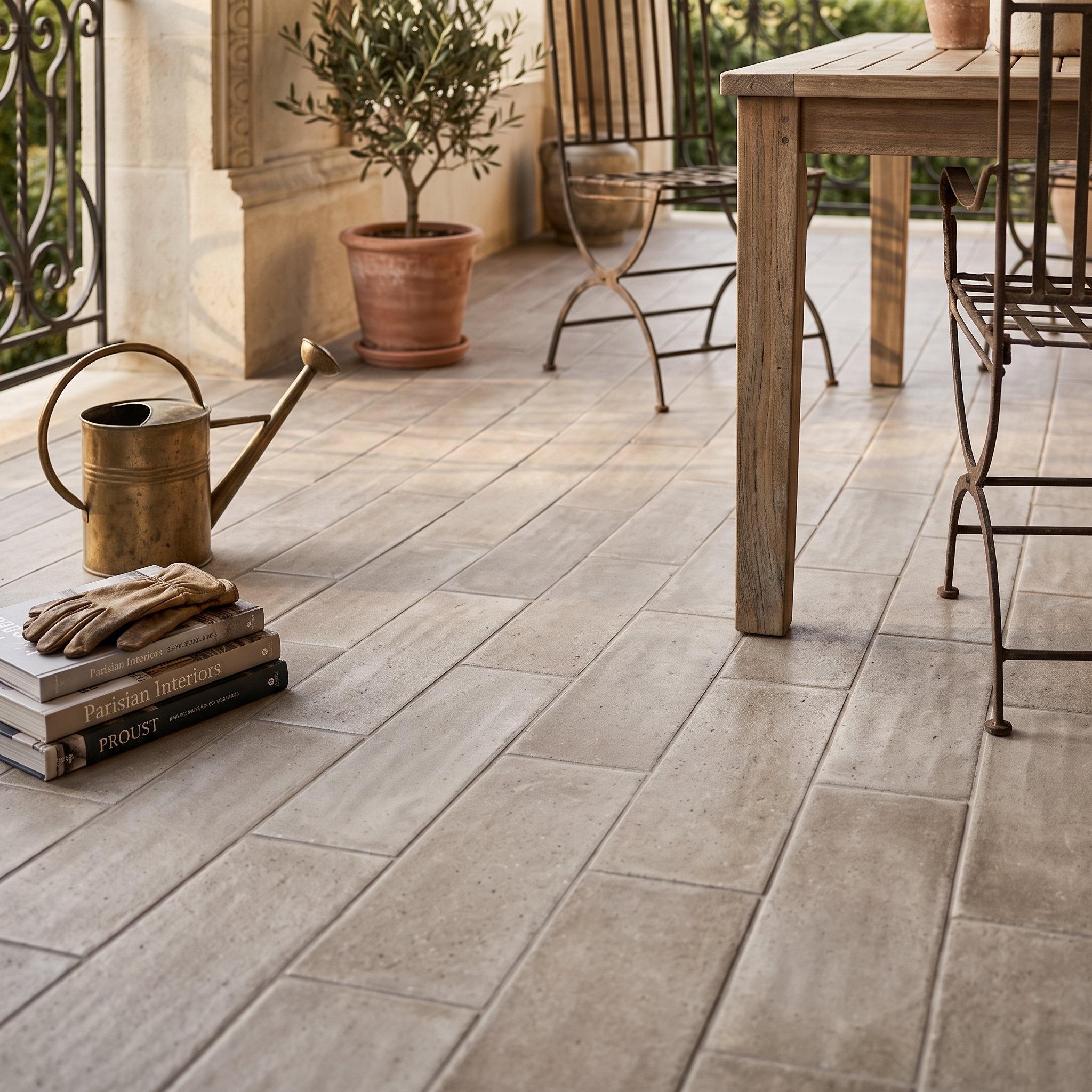 Courmayeur Subway Matt Taupe matt porcelain tile, installed in a room
